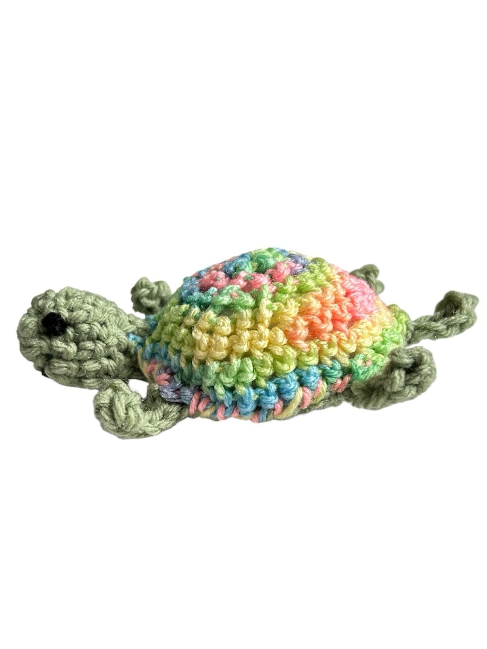 Handmade Rainbow Turtle Cat Toy Potent Organic Catnip Interactive Yarn Toy - Picture 6 of 10